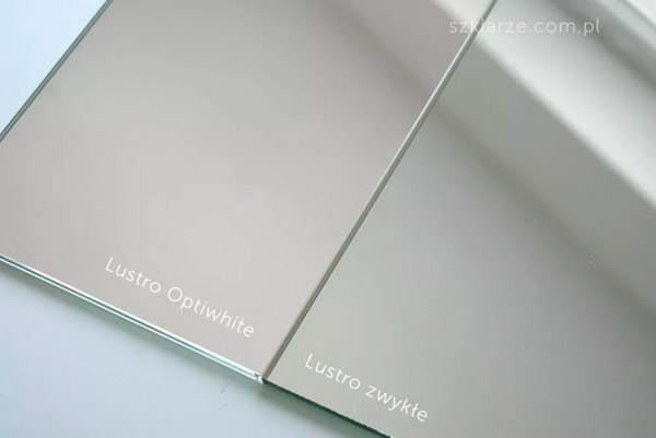 Porównanie lustra opti white i zwykłego